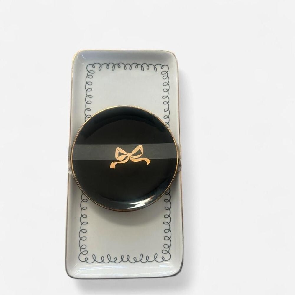 A New Day from Target NWT Black and Gold Bow Tray Set